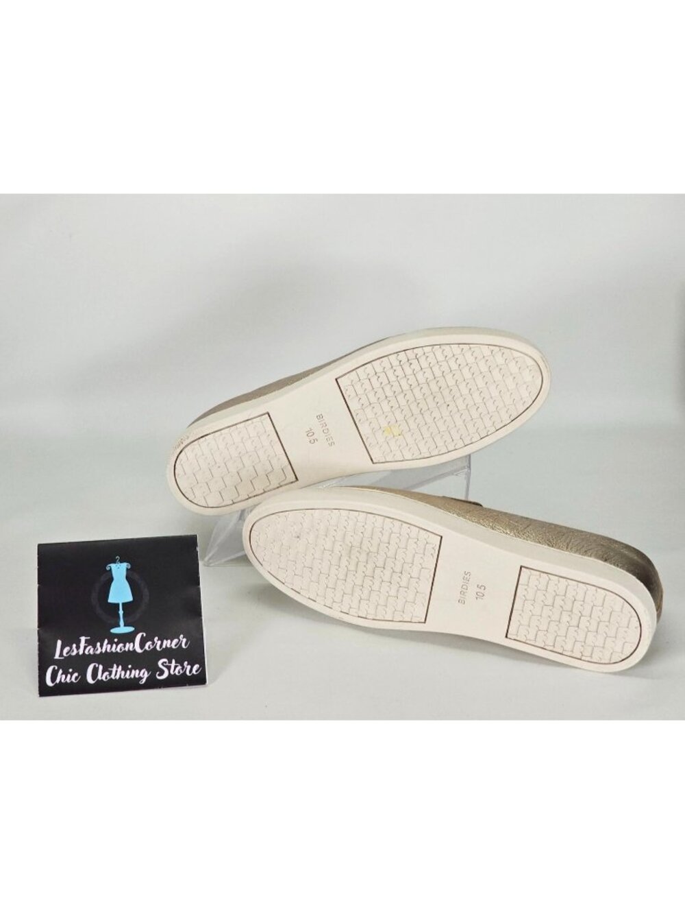 Birdies Women's Metallic Gold Leather The Swift Slip On Shoes Size 10.5 2139 - Picture 10 of 16